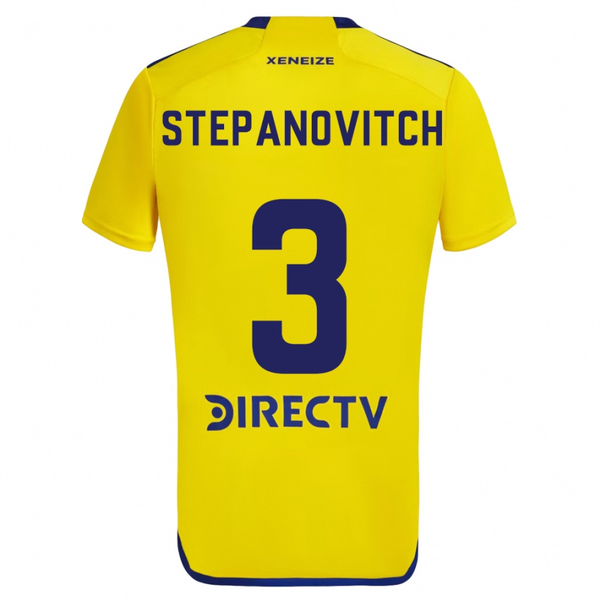 Damen Nicolás Stepanovitch #3 Gelb Blau Auswärtstrikot Trikot 2024/25 T-Shirt Österreich