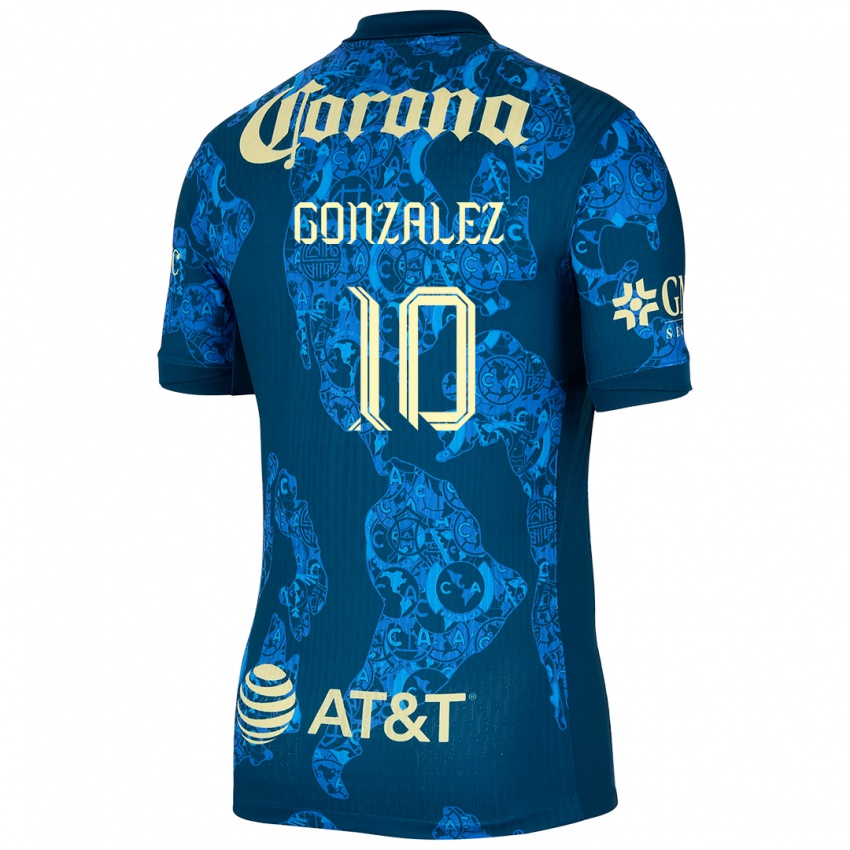 Damen Alison Gonzalez #10 Blau Gelb Auswärtstrikot Trikot 2024/25 T-Shirt Österreich