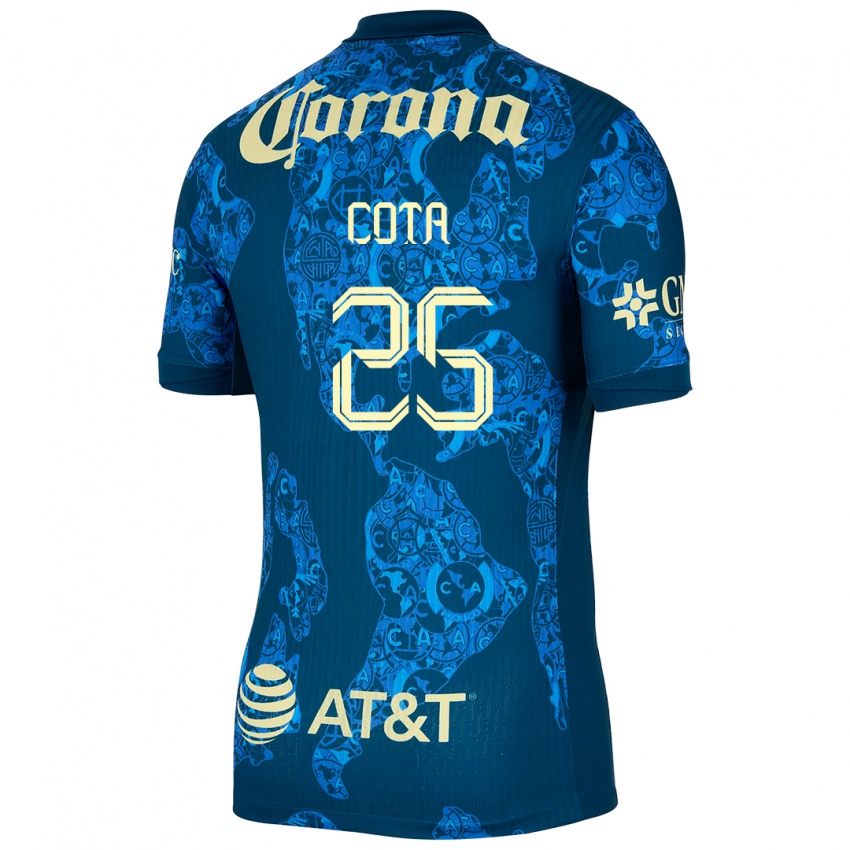 Damen Renatta Cota #25 Blau Gelb Auswärtstrikot Trikot 2024/25 T-Shirt Österreich