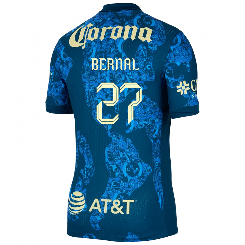 Damen Mayra Pelayo Bernal #27 Blau Gelb Auswärtstrikot Trikot 2024/25 T-Shirt Österreich