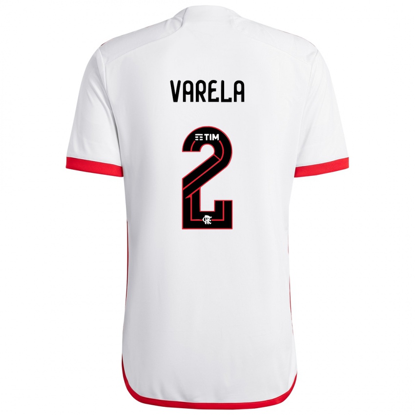 Damen Guillermo Varela #2 Weiß Rot Auswärtstrikot Trikot 2024/25 T-Shirt Österreich