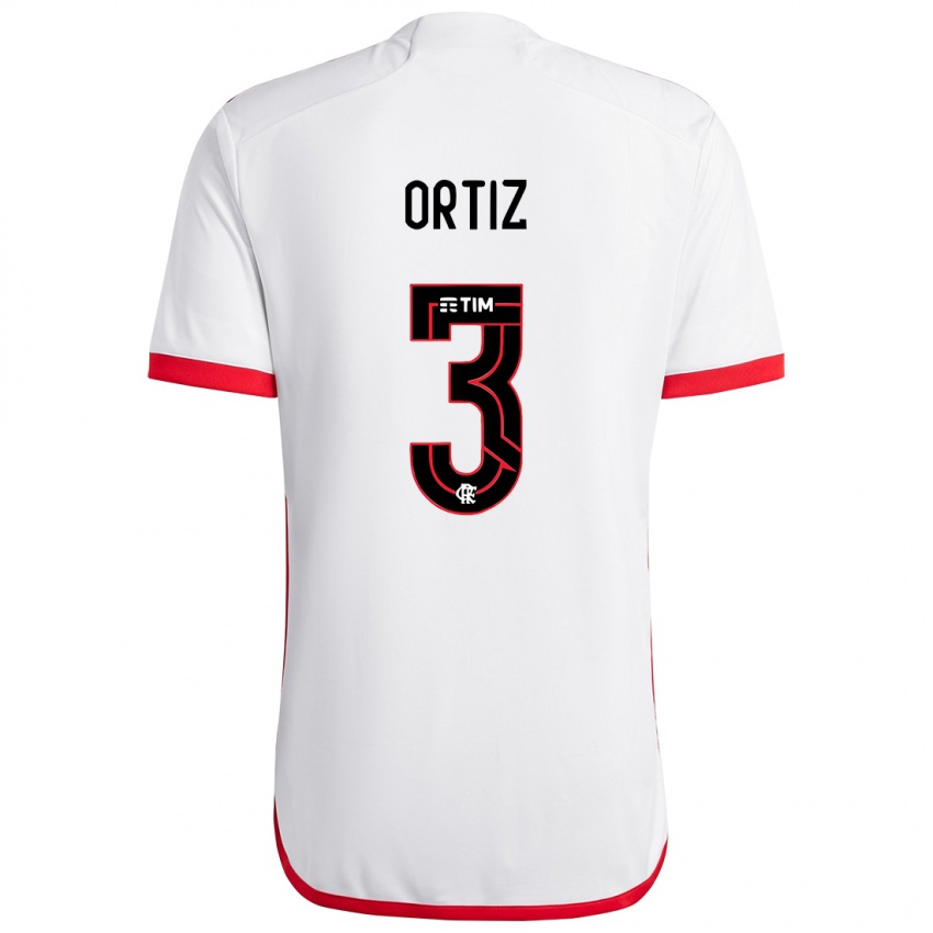 Damen Léo Ortiz #3 Weiß Rot Auswärtstrikot Trikot 2024/25 T-Shirt Österreich