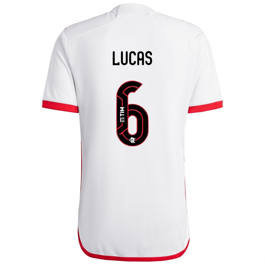 Damen Ayrton Lucas #6 Weiß Rot Auswärtstrikot Trikot 2024/25 T-Shirt Österreich