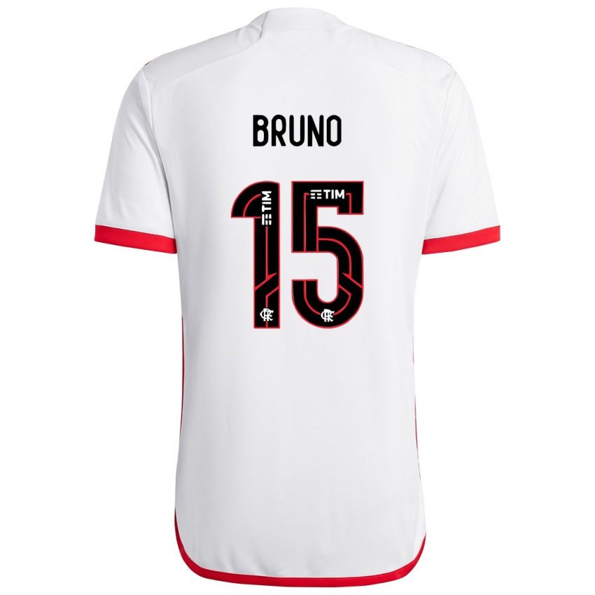 Damen Fabrício Bruno #15 Weiß Rot Auswärtstrikot Trikot 2024/25 T-Shirt Österreich