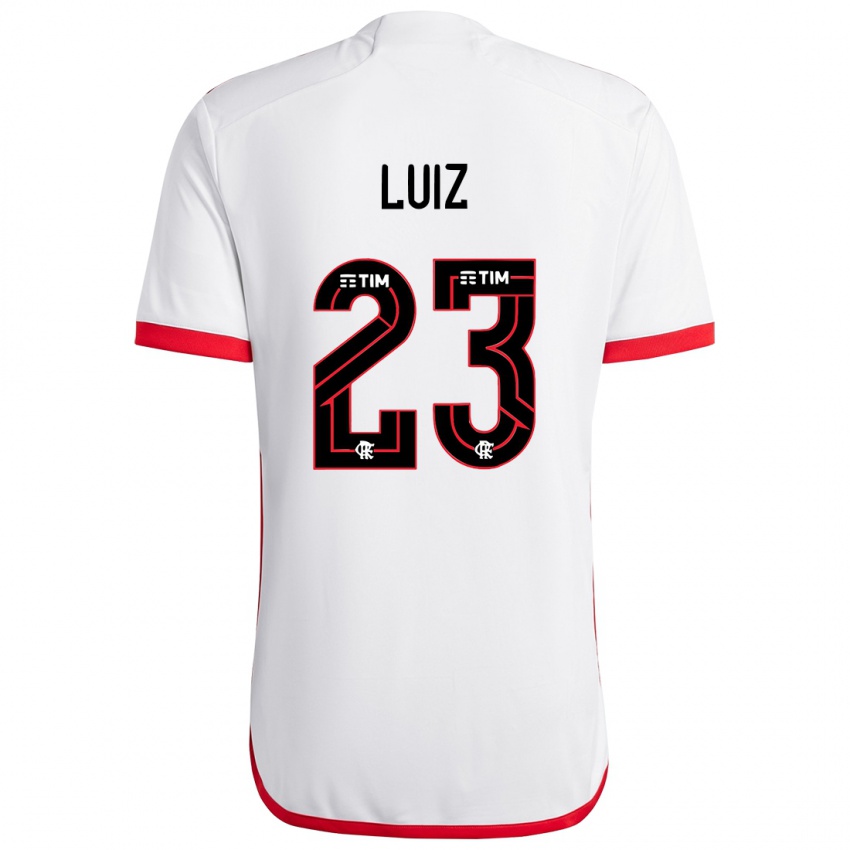 Damen David Luiz #23 Weiß Rot Auswärtstrikot Trikot 2024/25 T-Shirt Österreich