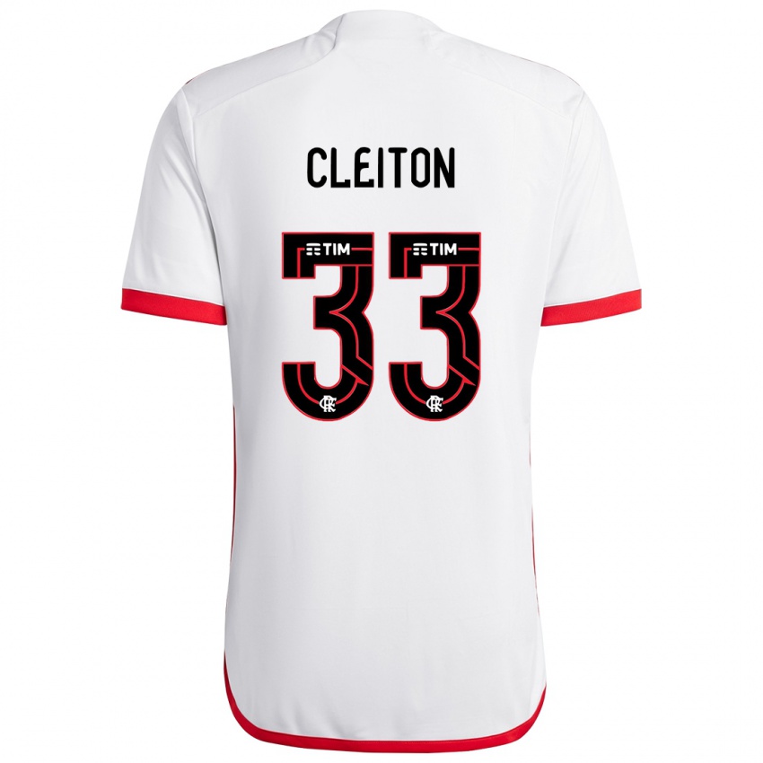 Damen Cleiton #33 Weiß Rot Auswärtstrikot Trikot 2024/25 T-Shirt Österreich