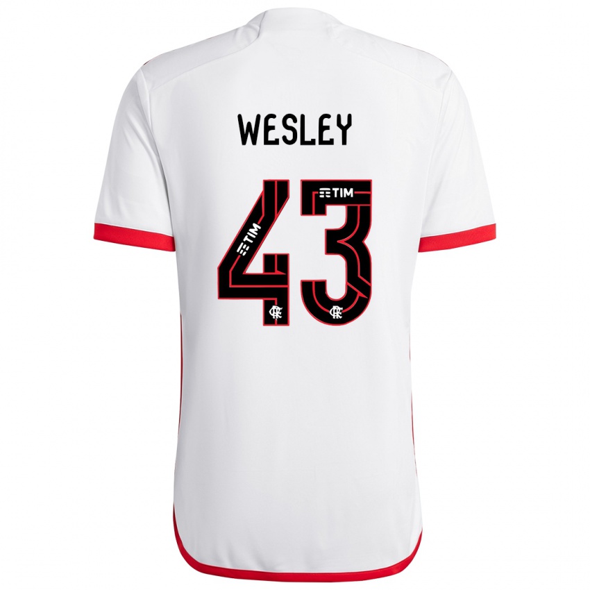 Damen Wesley #43 Weiß Rot Auswärtstrikot Trikot 2024/25 T-Shirt Österreich