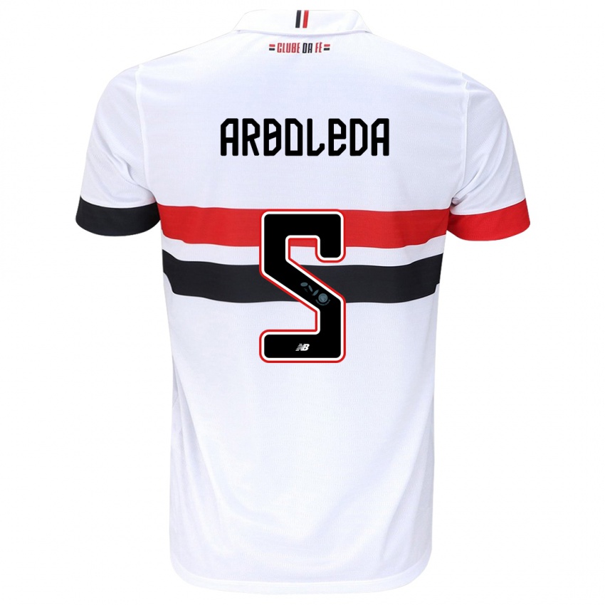 Kinder Robert Arboleda #5 Weiß Rot Schwarz Heimtrikot Trikot 2024/25 T-Shirt Österreich