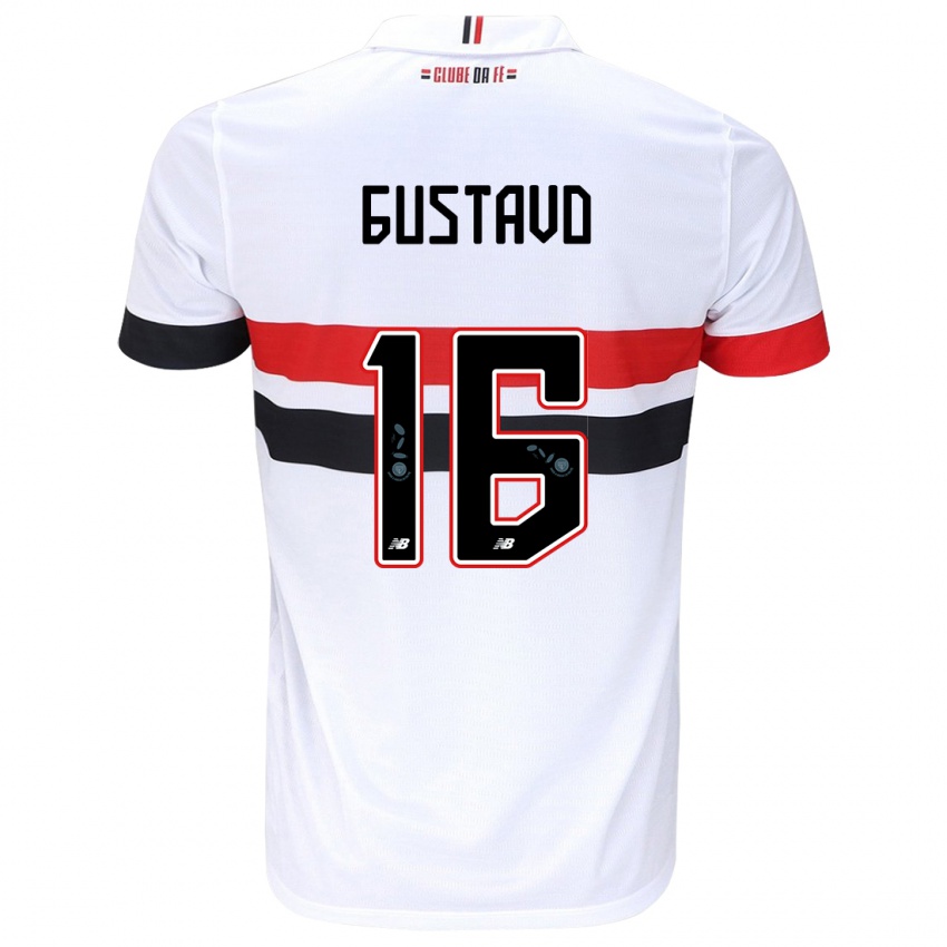 Kinder Luiz Gustavo #16 Weiß Rot Schwarz Heimtrikot Trikot 2024/25 T-Shirt Österreich