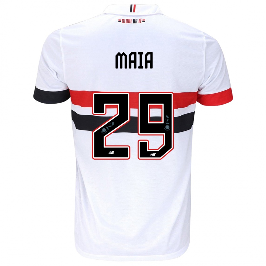 Kinder Pablo Maia #29 Weiß Rot Schwarz Heimtrikot Trikot 2024/25 T-Shirt Österreich