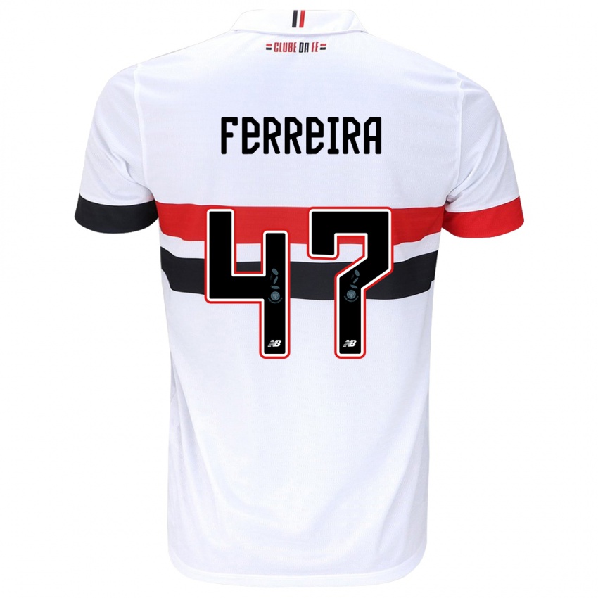 Kinder Ferreira #47 Weiß Rot Schwarz Heimtrikot Trikot 2024/25 T-Shirt Österreich