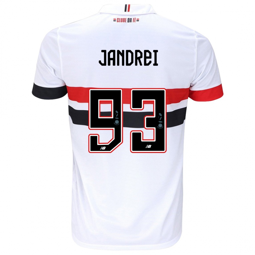 Kinder Jandrei #93 Weiß Rot Schwarz Heimtrikot Trikot 2024/25 T-Shirt Österreich