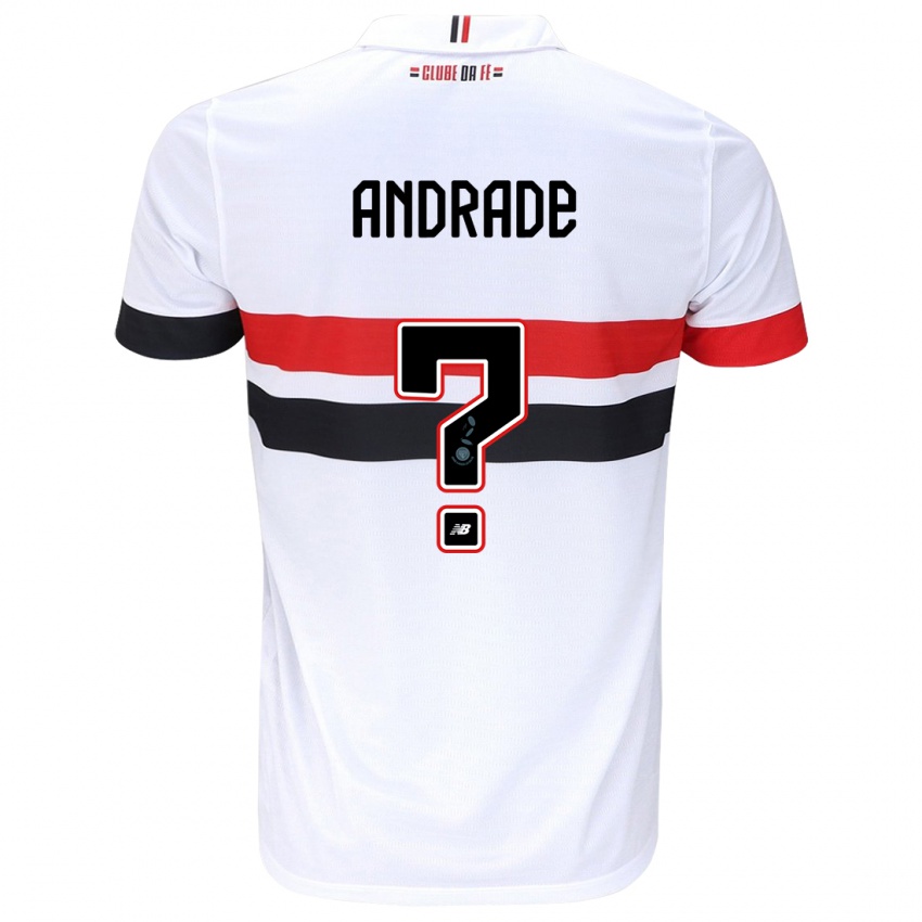 Kinder Pedro Andrade #0 Weiß Rot Schwarz Heimtrikot Trikot 2024/25 T-Shirt Österreich