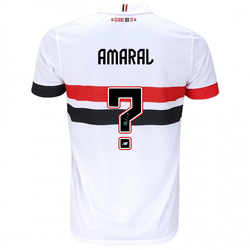 Kinder Mateus Amaral #0 Weiß Rot Schwarz Heimtrikot Trikot 2024/25 T-Shirt Österreich