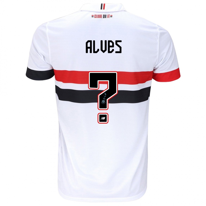 Kinder Matheus Alves #0 Weiß Rot Schwarz Heimtrikot Trikot 2024/25 T-Shirt Österreich