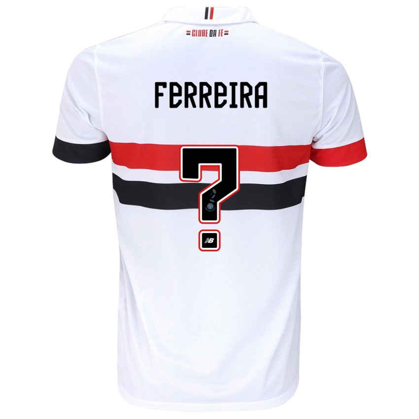 Kinder Lucas Ferreira #0 Weiß Rot Schwarz Heimtrikot Trikot 2024/25 T-Shirt Österreich