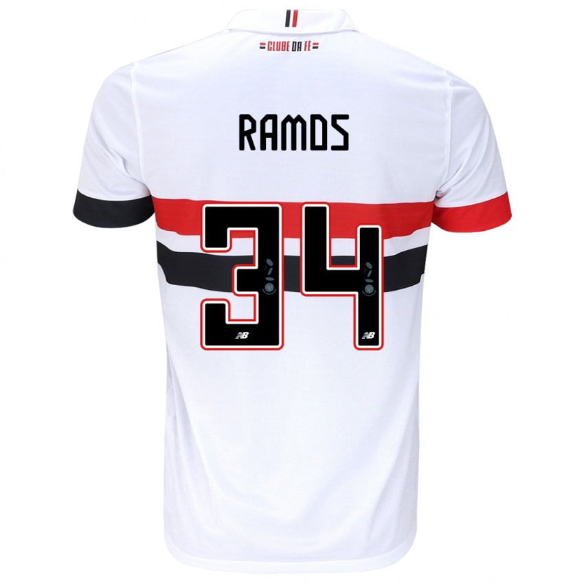 Kinder Raí Ramos #34 Weiß Rot Schwarz Heimtrikot Trikot 2024/25 T-Shirt Österreich