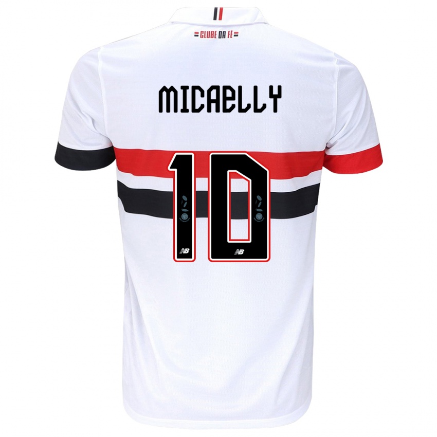 Kinder Micaelly #10 Weiß Rot Schwarz Heimtrikot Trikot 2024/25 T-Shirt Österreich