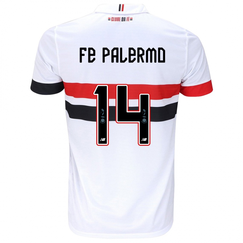 Kinder Fe Palermo #14 Weiß Rot Schwarz Heimtrikot Trikot 2024/25 T-Shirt Österreich