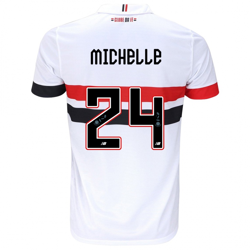 Kinder Michelle #24 Weiß Rot Schwarz Heimtrikot Trikot 2024/25 T-Shirt Österreich