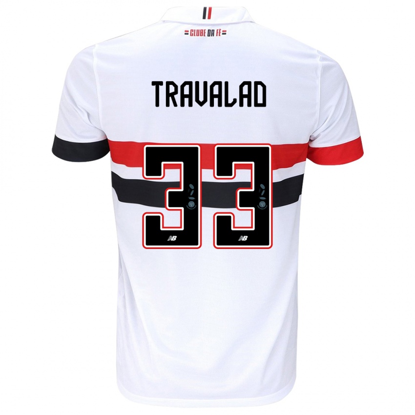 Kinder Rafa Travalão #33 Weiß Rot Schwarz Heimtrikot Trikot 2024/25 T-Shirt Österreich