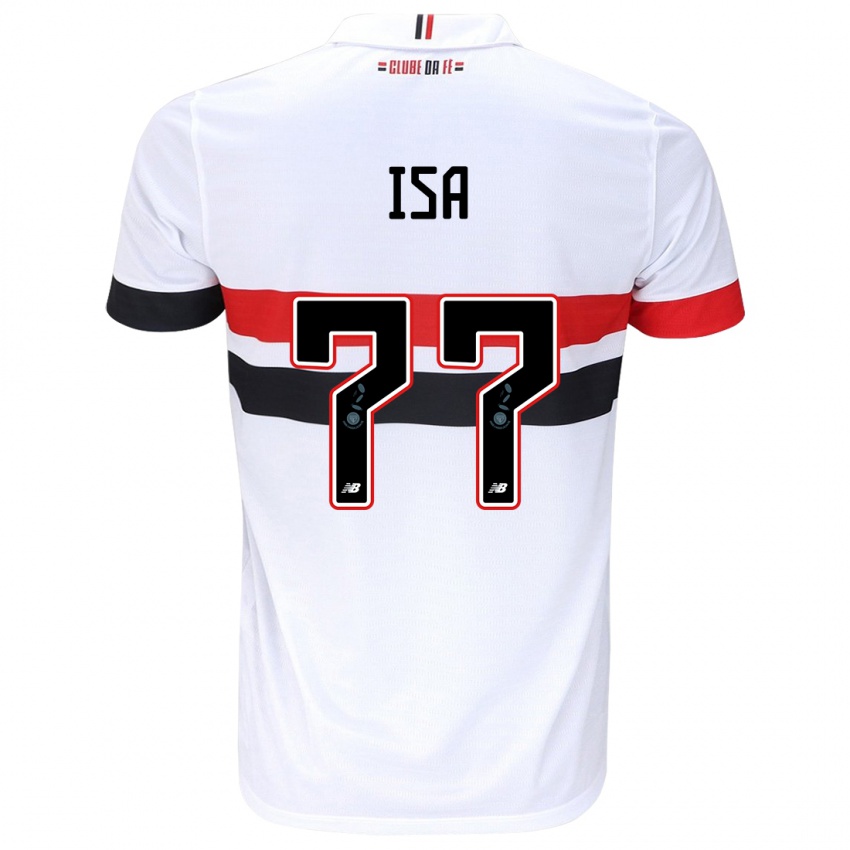 Kinder Isa #77 Weiß Rot Schwarz Heimtrikot Trikot 2024/25 T-Shirt Österreich