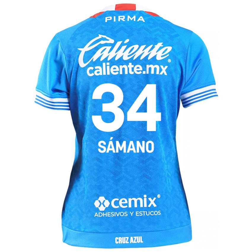 Kinder Leonardo Sámano #34 Himmelblau Heimtrikot Trikot 2024/25 T-Shirt Österreich