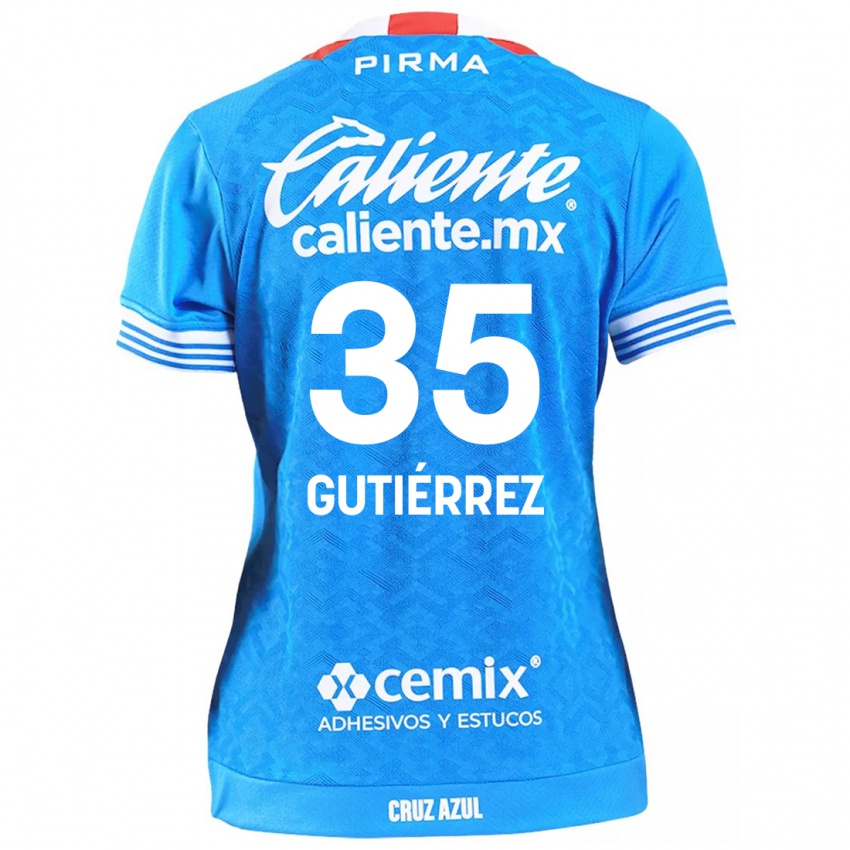 Kinder Luis Gutiérrez #35 Himmelblau Heimtrikot Trikot 2024/25 T-Shirt Österreich