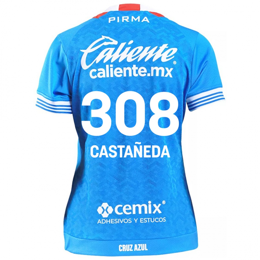 Kinder Emiliano Castañeda #308 Himmelblau Heimtrikot Trikot 2024/25 T-Shirt Österreich