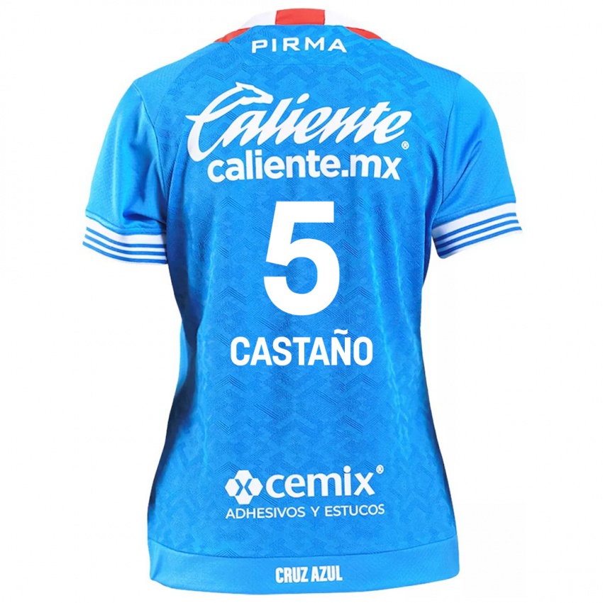 Kinder Kevin Castaño #5 Himmelblau Heimtrikot Trikot 2024/25 T-Shirt Österreich