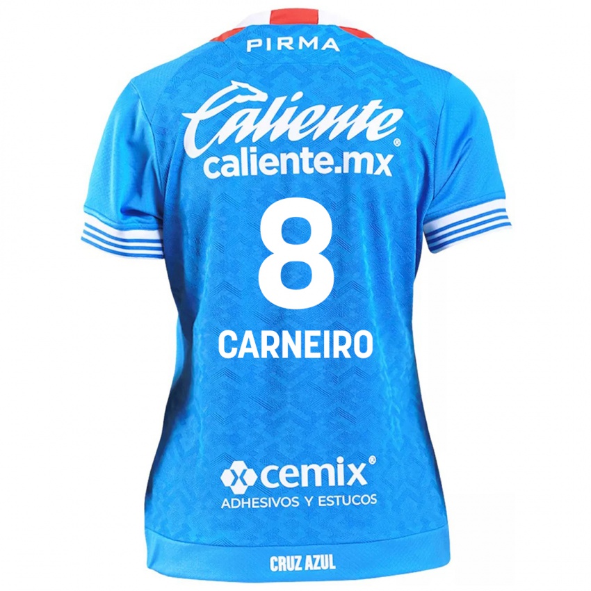 Kinder Gonzalo Carneiro #8 Himmelblau Heimtrikot Trikot 2024/25 T-Shirt Österreich