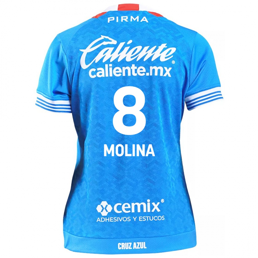 Kinder Dalia Molina #8 Himmelblau Heimtrikot Trikot 2024/25 T-Shirt Österreich