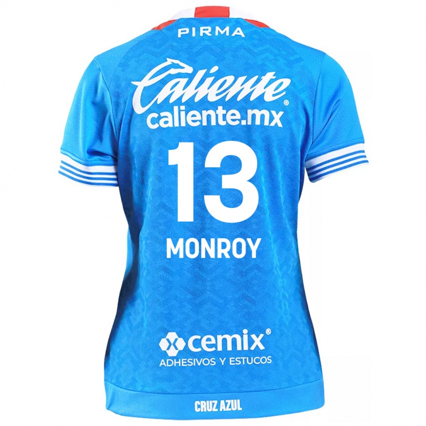 Kinder Daniela Monroy #13 Himmelblau Heimtrikot Trikot 2024/25 T-Shirt Österreich