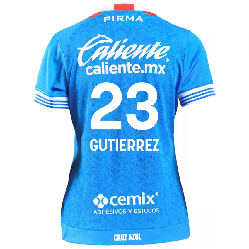 Kinder Ivonne Gutierrez #23 Himmelblau Heimtrikot Trikot 2024/25 T-Shirt Österreich