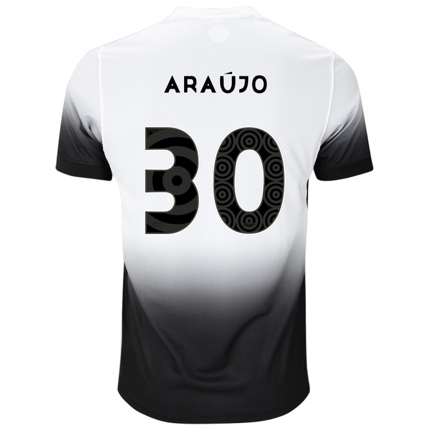 Kinder Matheus Araujo #30 Weiß Schwarz Heimtrikot Trikot 2024/25 T-Shirt Österreich