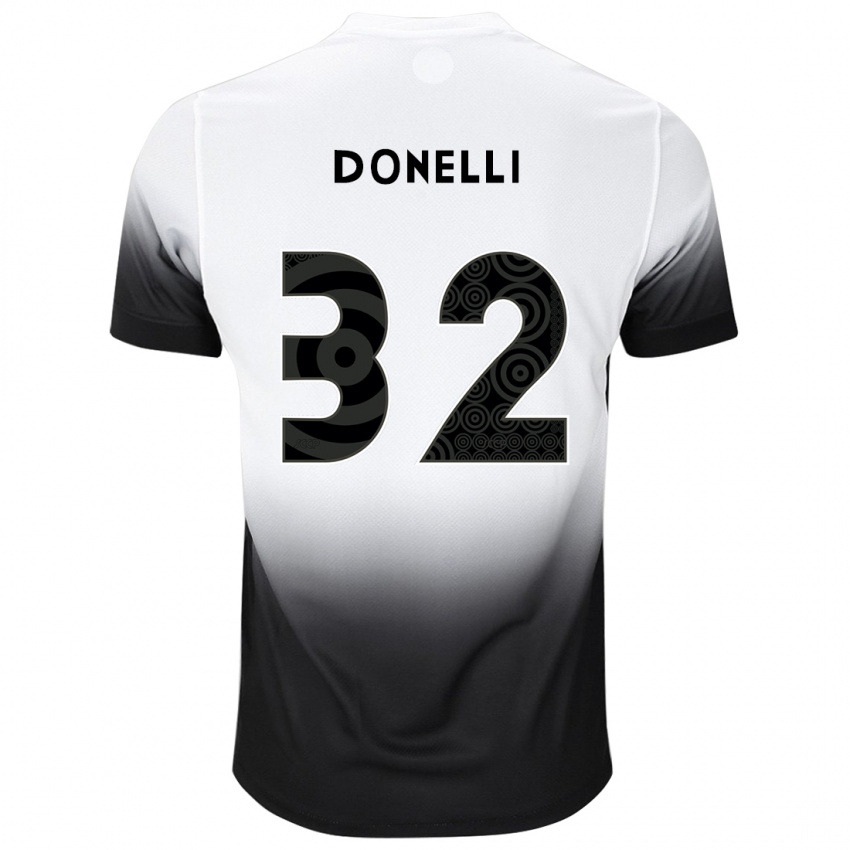 Kinder Matheus Donelli #32 Weiß Schwarz Heimtrikot Trikot 2024/25 T-Shirt Österreich