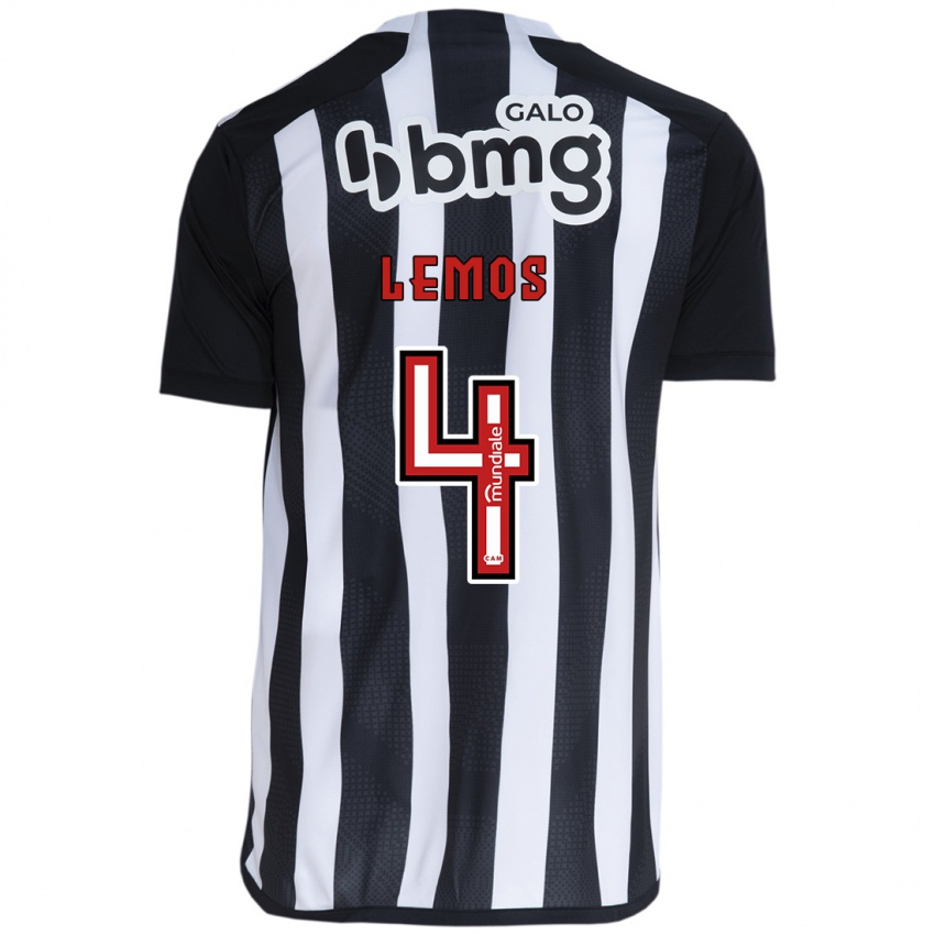 Kinder Mauricio Lemos #4 Weiß Schwarz Heimtrikot Trikot 2024/25 T-Shirt Österreich