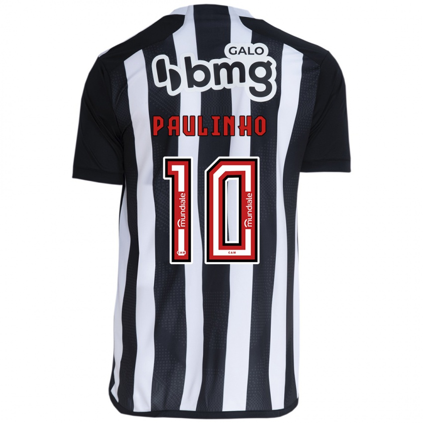 Kinder Paulinho #10 Weiß Schwarz Heimtrikot Trikot 2024/25 T-Shirt Österreich