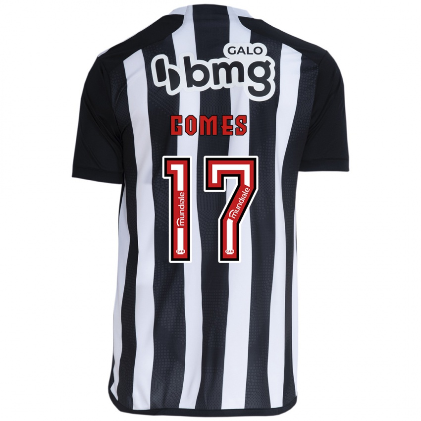 Kinder Igor Gomes #17 Weiß Schwarz Heimtrikot Trikot 2024/25 T-Shirt Österreich