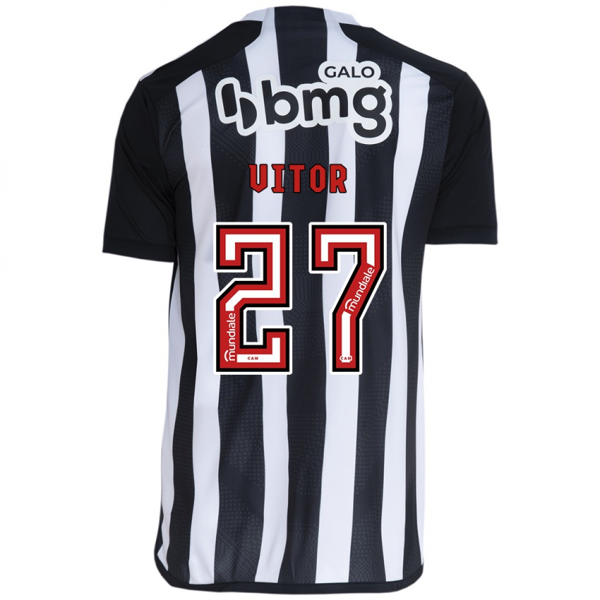 Kinder Paulo Vitor #27 Weiß Schwarz Heimtrikot Trikot 2024/25 T-Shirt Österreich