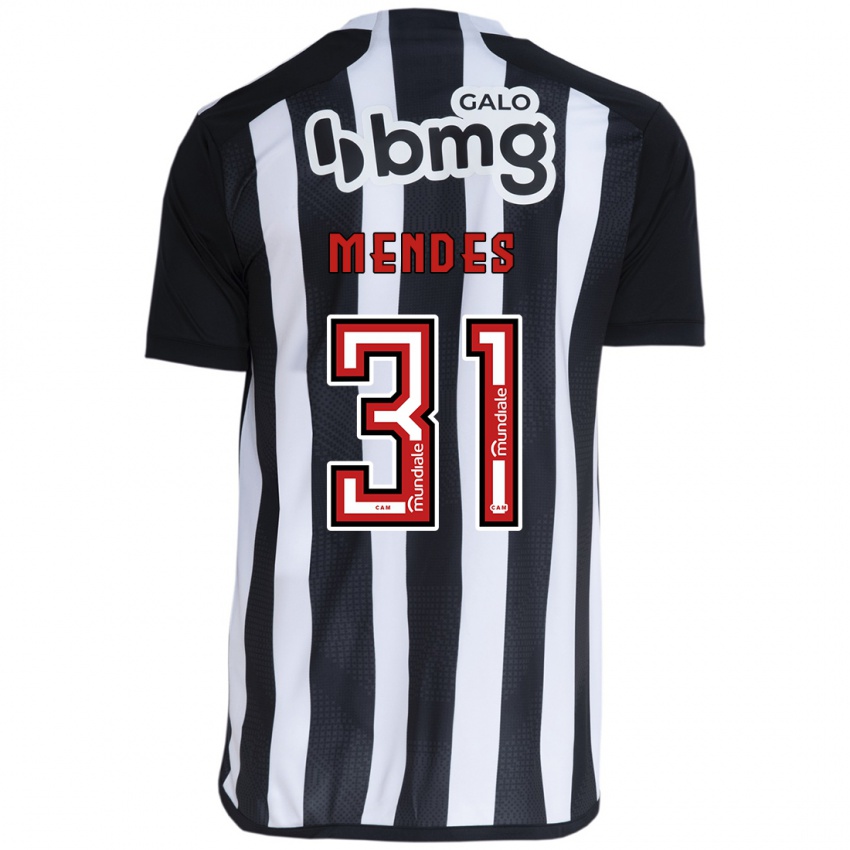 Kinder Matheus Mendes #31 Weiß Schwarz Heimtrikot Trikot 2024/25 T-Shirt Österreich