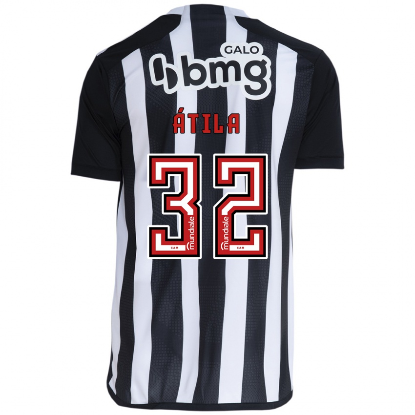 Kinder Gabriel Átila #32 Weiß Schwarz Heimtrikot Trikot 2024/25 T-Shirt Österreich