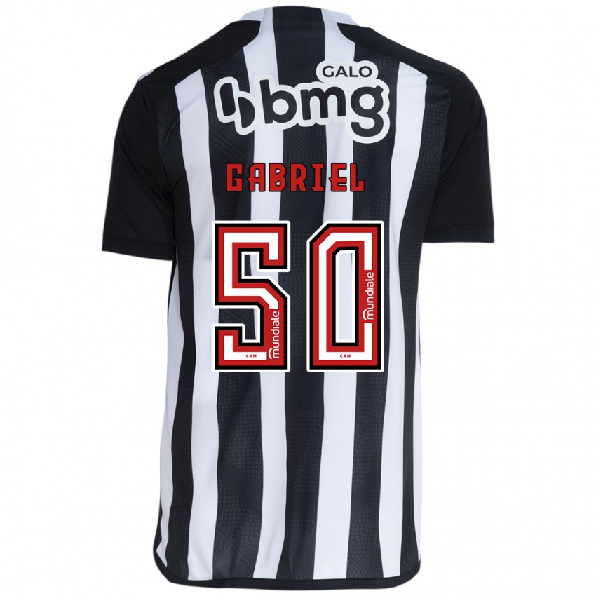 Kinder Vitor Gabriel #50 Weiß Schwarz Heimtrikot Trikot 2024/25 T-Shirt Österreich