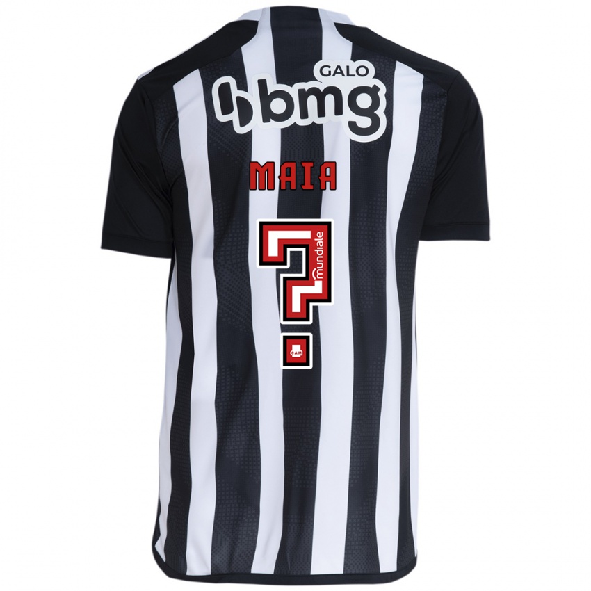 Kinder Caio Maia #0 Weiß Schwarz Heimtrikot Trikot 2024/25 T-Shirt Österreich