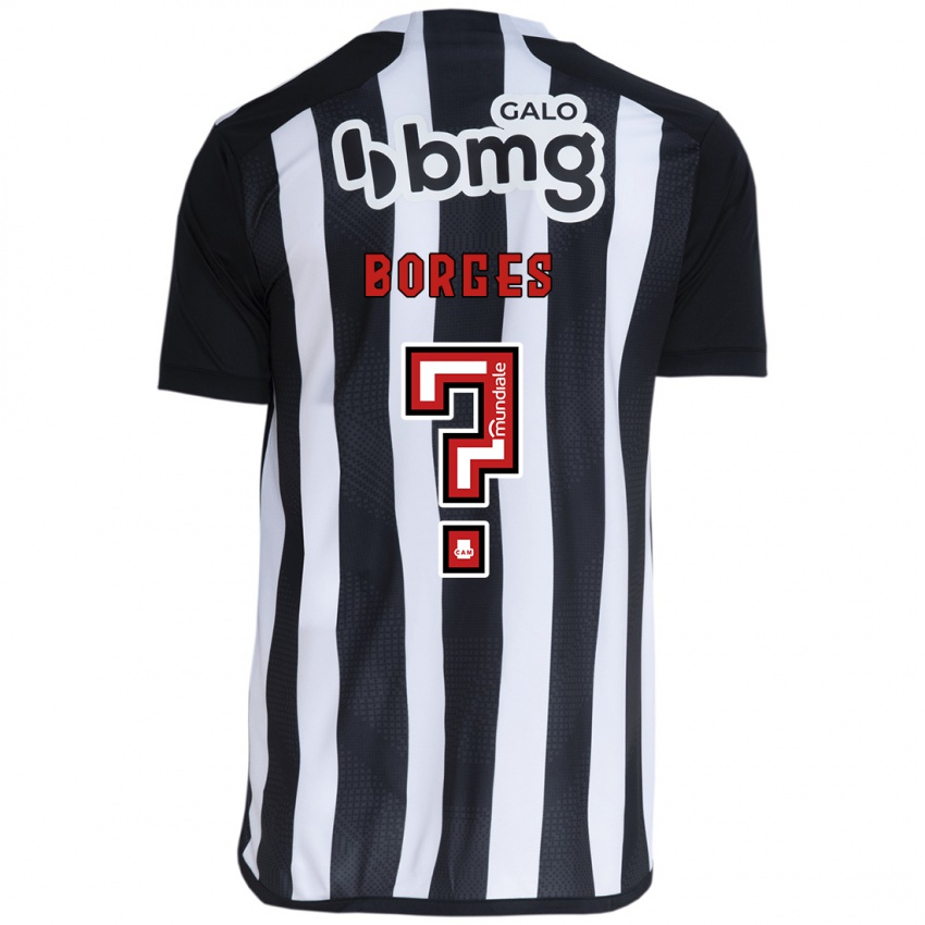 Kinder Leo Borges #0 Weiß Schwarz Heimtrikot Trikot 2024/25 T-Shirt Österreich