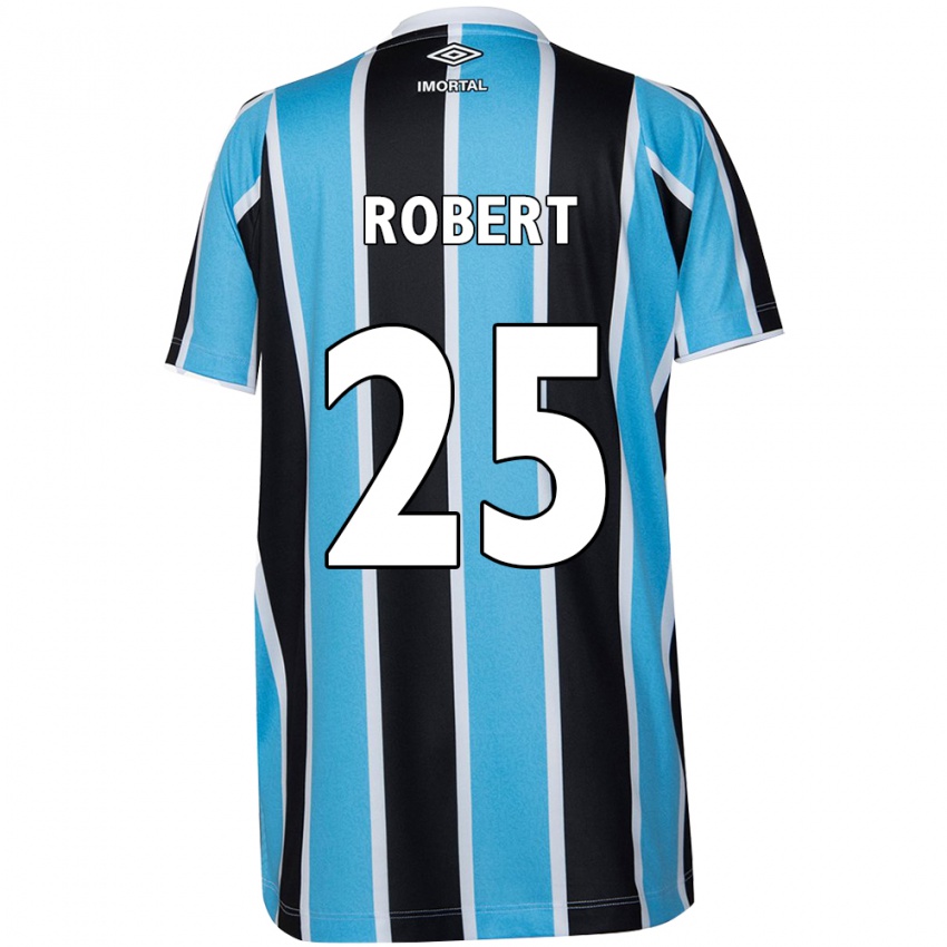 Kinder Jhonata Robert #25 Blau Schwarz Weiß Heimtrikot Trikot 2024/25 T-Shirt Österreich