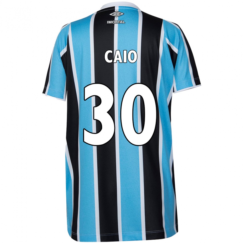 Kinder Rodrigo Caio #30 Blau Schwarz Weiß Heimtrikot Trikot 2024/25 T-Shirt Österreich