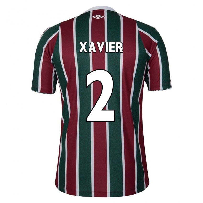 Kinder Samuel Xavier #2 Grün Kastanienbraun Weiß Heimtrikot Trikot 2024/25 T-Shirt Österreich