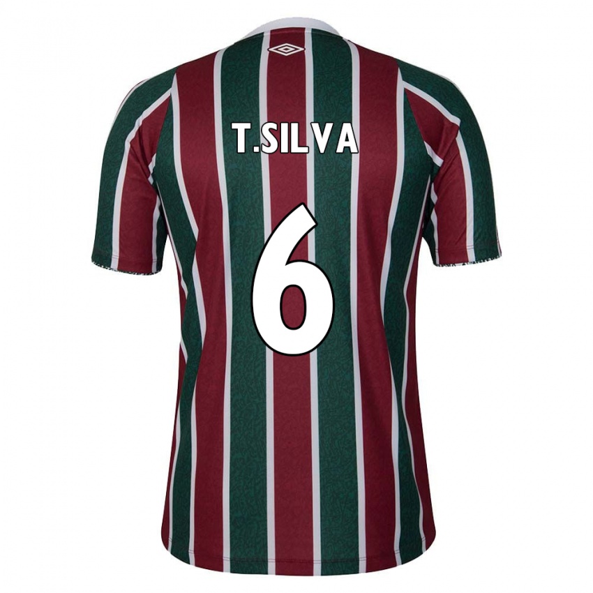 Kinder Thiago Silva #6 Grün Kastanienbraun Weiß Heimtrikot Trikot 2024/25 T-Shirt Österreich