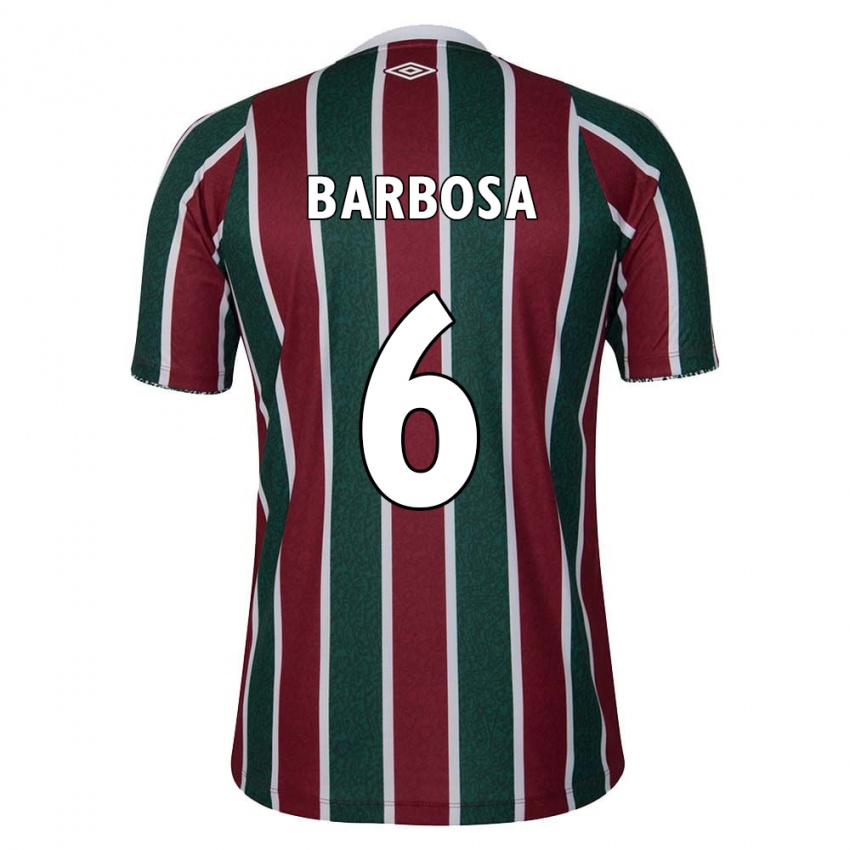 Kinder Diogo Barbosa #6 Grün Kastanienbraun Weiß Heimtrikot Trikot 2024/25 T-Shirt Österreich